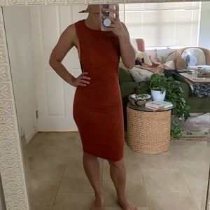 Burnt Orange Suede dress